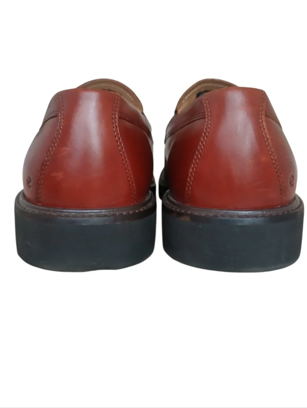 ECCO Metropole London Leather Penny Loafers in Cognac Men's 10.5 Denmark Preppy